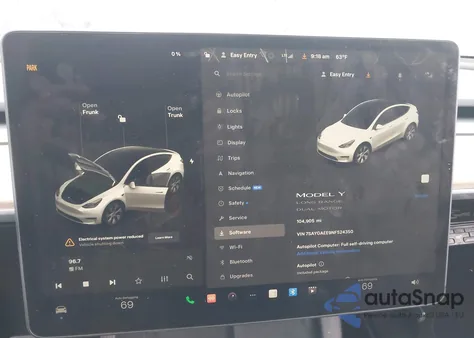 2022 Tesla Model Y Long Range Dual Motor All-Wheel Drive из США, поврежденный, VIN 7SAYGAEE9NF524350